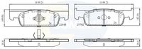 COMLINE CBP02398 - año construcción desde: 04/2015<br>Lado de montaje: Eje delantero<br>Espesor [mm]: 17<br>Longitud [mm]: 155<br>Ancho [mm]: 49<br>Contacto avisador de desgaste: excl. contacto de avisador de desgaste<br>Sistema de frenos: ATE<br>Número de WVA: 22525<br>Número de WVA: 22526<br>