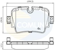 COMLINE CBP02454 - Juego de pastillas de freno