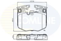 COMLINE CBP02527 - año construcción desde: 12/2019<br>Lado de montaje: Eje delantero<br>Suspensión: para vehículos sin técnica M<br>para diámetro disco de freno [mm]: 348<br>Espesor [mm]: 19<br>Longitud [mm]: 219<br>Ancho [mm]: 84,7<br>Contacto avisador de desgaste: preparado para indicador desgaste<br>Sistema de frenos: ATE<br>Número de WVA: 25900<br>Número de WVA: 25901<br>