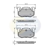 COMLINE CBP0522 - Lado de montaje: Eje delantero<br>Tipo de disco de frenos: macizo<br>Espesor [mm]: 18<br>Homologación: R90 Homologated<br>Longitud [mm]: 105<br>Ancho [mm]: 55<br>Peso [kg]: 1,18<br>Número de indicadores de desgaste [por eje]: 4<br>Contacto avisador de desgaste: con contacto avisador de desgaste<br>Sistema de frenos: Bendix<br>Tipo de envase: caja<br>Número de WVA: 21610<br>long. de embalaje [cm]: 15<br>Ancho de embalaje [cm]: 10,5<br>h embalaje [cm]: 4,5<br>