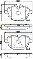 COMLINE CBP06092 - Lado de montaje: Eje trasero<br>para diámetro disco de freno [mm]: 345<br>para diámetro disco de freno [mm]: 370<br>Espesor [mm]: 18<br>Longitud [mm]: 65,8<br>Ancho [mm]: 116,2<br>Contacto avisador de desgaste: excl. contacto de avisador de desgaste<br>Pastilla de freno: con borde biselado<br>Sistema de frenos: TRW<br>Longitud 2 [mm]: 72,8<br>Número de WVA: 24703<br>Número de WVA: 24704<br>