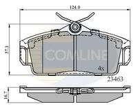 COMLINE CBP0740 - Lado de montaje: Eje delantero<br>Dinámica de frenado / conducción: para vehículos con ABS<br>Espesor [mm]: 16,5<br>Homologación: R90 Homologated<br>Longitud [mm]: 124,5<br>Ancho [mm]: 57<br>Peso [kg]: 1,522<br>Contacto avisador de desgaste: no preparado para indicador de desgaste<br>Sistema de frenos: TRW<br>Tipo de envase: caja<br>Número de WVA: 23093<br>Número de WVA: 23463<br>Cantidad de muelles: 4<br>long. de embalaje [cm]: 16,8<br>Ancho de embalaje [cm]: 12,7<br>h embalaje [cm]: 4,7<br>