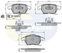 COMLINE CBP11224 - año construcción desde: 02/2008<br>Lado de montaje: Eje trasero<br>para diámetro disco de freno [mm]: 260<br>para diámetro disco de freno [mm]: 282<br>Número de PR: 1KJ<br>Número de PR: 1KV<br>Espesor [mm]: 17,2<br>Longitud [mm]: 105,4<br>Ancho [mm]: 56,2<br>Contacto avisador de desgaste: excl. contacto de avisador de desgaste<br>Sistema de frenos: Lucas <br>Número de WVA: 23914<br>