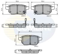 COMLINE CBP31579 - Lado de montaje: Eje delantero<br>Espesor [mm]: 19<br>Longitud [mm]: 137<br>Ancho [mm]: 58<br>Contacto avisador de desgaste: con avisador acústico de desgaste<br>Sistema de frenos: Bosch<br>Ancho 2 [mm]: 61,2<br>Espesor/grosor 2 [mm]: 19,5<br>Número de WVA: 24122<br>Número de WVA: 24590<br>Número de WVA: 24591<br>