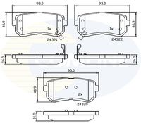 COMLINE CBP32016 - Lado de montaje: Eje delantero<br>para diámetro disco de freno [mm]: 280<br>Espesor [mm]: 18,2<br>Homologación: R90 Homologated<br>Longitud [mm]: 130<br>Ancho [mm]: 56,6<br>Peso [kg]: 1,758<br>Contacto avisador de desgaste: con avisador acústico de desgaste<br>Sistema de frenos: Mando<br>Tipo de envase: caja<br>Espesor/grosor 1 [mm]: 17,7<br>Número de WVA: 25187<br>Número de WVA: 25188<br>Número de WVA: 25189<br>long. de embalaje [cm]: 16,8<br>Ancho de embalaje [cm]: 9,7<br>h embalaje [cm]: 6,2<br>