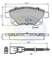 COMLINE CBP21554 - Lado de montaje: Eje delantero<br>Espesor [mm]: 18,4<br>Longitud [mm]: 164,7<br>Ancho [mm]: 66,5<br>Contacto avisador de desgaste: con contacto avisador de desgaste<br>Pastilla de freno: con borde biselado<br>Sistema de frenos: Bosch<br>Número de WVA: 24484<br>