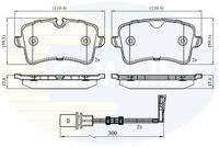 COMLINE CBP22391 - Lado de montaje: Eje trasero<br>para diámetro disco de freno [mm]: 300<br>para diámetro disco de freno [mm]: 330<br>para diámetro disco de freno [mm]: 356<br>Número de PR: 2EJ<br>Espesor [mm]: 17,2<br>Longitud [mm]: 116,5<br>Ancho [mm]: 59,1<br>Número de indicadores de desgaste [por eje]: 2<br>Contacto avisador de desgaste: con contacto avisador de desgaste<br>Sistema de frenos: Lucas <br>Ancho 2 [mm]: 60,1<br>Número de WVA: 24606<br>Número de WVA: 25214<br>