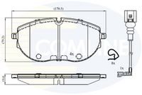 COMLINE CBP23303 - Lado de montaje: Eje delantero<br>para diámetro disco de freno [mm]: 340<br>Número de PR: 2E4<br>Espesor [mm]: 18<br>Homologación: R90 Homologated<br>Longitud [mm]: 193,1<br>Ancho [mm]: 75,1<br>Peso [kg]: 3,339<br>Contacto avisador de desgaste: con contacto avisador de desgaste<br>Sistema de frenos: ATE<br>Tipo de envase: caja<br>Número de WVA: 24623<br>Número de WVA: 24624<br>Número de WVA: 24625<br>long. de embalaje [cm]: 20,5<br>Ancho de embalaje [cm]: 12<br>h embalaje [cm]: 8<br>