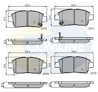 COMLINE CBP31155 - Juego de pastillas de freno