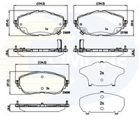 COMLINE CBP32207 - Lado de montaje: Eje trasero<br>Espesor [mm]: 16,5<br>Longitud [mm]: 102<br>Ancho [mm]: 45,5<br>Contacto avisador de desgaste: con avisador acústico de desgaste<br>Pastilla de freno: con borde biselado<br>Sistema de frenos: Bosch<br>Número de WVA: 24664<br>Número de WVA: 24665<br>Número de WVA: 24666<br>