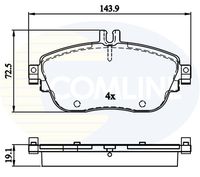 COMLINE CBP32208 - Juego de pastillas de freno