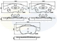 COMLINE CBP32293 - Lado de montaje: Eje delantero<br>para diámetro disco de freno [mm]: 281<br>para diámetro disco de freno [mm]: 305<br>Espesor [mm]: 18<br>Homologación: R90 Homologated<br>Ancho [mm]: 155<br>Altura [mm]: 64,7<br>Peso [kg]: 2,103<br>Altura 1 [mm]: 59,2<br>Contacto avisador de desgaste: con avisador acústico de desgaste<br>Sistema de frenos: ATE<br>Tipo de envase: caja<br>Número de WVA: 22240<br>Número de WVA: 22241<br>Número de WVA: 24538<br>long. de embalaje [cm]: 20,6<br>Ancho de embalaje [cm]: 12,2<br>h embalaje [cm]: 7,8<br>