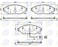 COMLINE CBP12201 - Lado de montaje: Eje delantero<br>para diámetro disco de freno [mm]: 312<br>Número de PR: 1ZK<br>Espesor [mm]: 20,2<br>Longitud [mm]: 160,2<br>Ancho [mm]: 64,6<br>Contacto avisador de desgaste: con contacto de aviso de desgaste incorporado<br>Pastilla de freno: con borde biselado<br>Sistema de frenos: TRW<br>Número de WVA: 25086<br>Número de WVA: 25683<br>Número de WVA: 25684<br>