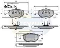 COMLINE CBP1479 - Lado de montaje: Eje delantero<br>Tipo de disco de frenos: ventilado<br>Espesor [mm]: 17,5<br>Longitud [mm]: 156,4<br>Ancho [mm]: 52,5<br>Contacto avisador de desgaste: con contacto de aviso de desgaste incorporado<br>Sistema de frenos: ATE<br>Número de WVA: 21927<br>Número de WVA: 21928<br>Número de WVA: 21929<br>