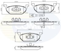 COMLINE CBP1851 - año construcción desde: 07/2003<br>Lado de montaje: Eje trasero<br>Número de PR: 1KS<br>Número de PR: 1KV<br>Espesor [mm]: 17<br>Longitud [mm]: 87<br>Ancho [mm]: 52,9<br>Contacto avisador de desgaste: no preparado para indicador de desgaste<br>Sistema de frenos: TRW<br>Artículo complementario / información complementaria 2: con pernos<br>Número de WVA: 20960<br>Número de WVA: 20961<br>