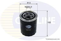 COMLINE CHN11532 - Medida de rosca: M 20 X 1.5<br>Artículo complementario / información complementaria 2: con válvula bloqueo de retorno<br>presión apertura válvula de desviación [bar]: 1<br>Tipo de filtro: Filtro enroscable<br>Altura [mm]: 125,5<br>Diámetro exterior [mm]: 91,6<br>Diámetro interior [mm]: 63<br>