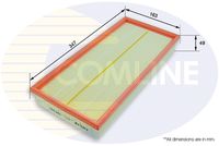 COMLINE EAF1017 - Longitud [mm]: 349<br>Ancho [mm]: 162<br>Altura [mm]: 50<br>Tipo de filtro: Cartucho filtrante<br>