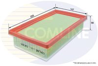 COMLINE EAF1025 - Tipo de filtro: Cartucho filtrante<br>Longitud [mm]: 254<br>Ancho [mm]: 146<br>Altura [mm]: 53<br>