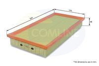 COMLINE EAF270 - Longitud [mm]: 343<br>Ancho [mm]: 169<br>Altura [mm]: 40<br>Tipo de envase: caja<br>Tipo de filtro: Cartucho filtrante<br>long. de embalaje [cm]: 36,5<br>Ancho de embalaje [cm]: 19,9<br>h embalaje [cm]: 5,5<br>