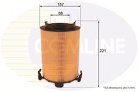 COMLINE EAF548 - Altura [mm]: 227<br>Diámetro interior [mm]: 69<br>Diámetro exterior [mm]: 136<br>Tipo de envase: caja<br>Tipo de filtro: Cartucho filtrante<br>long. de embalaje [cm]: 16<br>Ancho de embalaje [cm]: 16<br>h embalaje [cm]: 23<br>