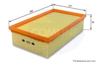 COMLINE EAF818 - Longitud [mm]: 291<br>Ancho [mm]: 176<br>Altura [mm]: 78<br>Altura 1 [mm]: 68<br>Tipo de envase: caja<br>Zonas climáticas: para zonas con clima frío<br>Tipo de filtro: Cartucho filtrante<br>long. de embalaje [cm]: 35<br>Ancho de embalaje [cm]: 18<br>h embalaje [cm]: 7<br>