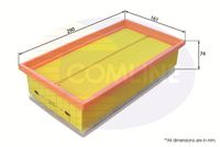 COMLINE EAF923 - año construcción hasta: 12/2018<br>Tipo de filtro: Cartucho filtrante<br>Longitud [mm]: 298<br>Ancho [mm]: 161<br>Altura [mm]: 61<br>