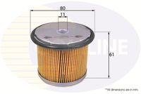 COMLINE EFF003 - Altura [mm]: 60<br>Diámetro interior [mm]: 20<br>Diámetro exterior [mm]: 80<br>Tipo de envase: caja<br>Tipo de filtro: Cartucho filtrante<br>long. de embalaje [cm]: 8<br>Ancho de embalaje [cm]: 8<br>h embalaje [cm]: 6,2<br>