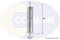 COMLINE EFF282D - Diámetro exterior [mm]: 55<br>Altura [mm]: 251<br>Ø salida [mm]: 9,5<br>Tipo de filtro: Cartucho filtrante<br>