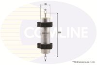 COMLINE EFF290D - Tipo de filtro: Filtro de tubería<br>Diámetro [mm]: 55<br>Diámetro exterior 1 [mm]: 56<br>Altura [mm]: 250<br>Ø entrada [mm]: 8<br>Ø salida [mm]: 10<br>