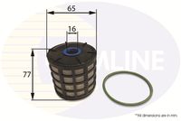 COMLINE EFF300 - Altura [mm]: 77<br>Diámetro 1 [mm]: 30<br>Diámetro interior [mm]: 16<br>Diámetro exterior [mm]: 66<br>Tipo de envase: caja<br>Tipo de filtro: Filtro de tubería<br>