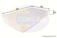 COMLINE EKF120 - Longitud [mm]: 286<br>Ancho [mm]: 160<br>Altura [mm]: 31<br>Tipo de envase: caja<br>Tipo de filtro: Filtro antipolen<br>Tipo de filtro: Filtro de partículas<br>long. de embalaje [cm]: 41,3<br>Ancho de embalaje [cm]: 17,7<br>h embalaje [cm]: 3,4<br>