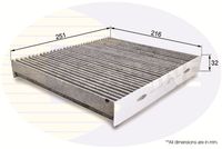 COMLINE EKF122A - año construcción hasta: 09/2010<br>Longitud [mm]: 248<br>Ancho [mm]: 216<br>Altura [mm]: 32<br>Peso [kg]: 0,16<br>Tipo de filtro: Filtro antipolen<br>Versión con carbón activo (art. n.º): EKF122A<br>