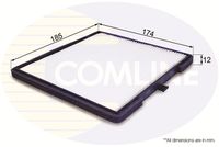 COMLINE EKF184 - Equipamiento de vehículo: para vehículos con climatizador<br>Longitud [mm]: 180<br>Ancho [mm]: 181<br>Altura [mm]: 12<br>Tipo de envase: caja<br>Tipo de filtro: Filtro antipolen<br>Tipo de filtro: Filtro de partículas<br>long. de embalaje [cm]: 22,5<br>Ancho de embalaje [cm]: 21,5<br>h embalaje [cm]: 3,5<br>