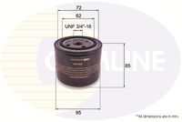 COMLINE EOF028 - Altura [mm]: 87<br>Medida de rosca: 3/4"-16 UNF<br>Diámetro interior [mm]: 72<br>Diámetro exterior [mm]: 93<br>Tipo de envase: caja<br>Tipo de filtro: Filtro enroscable<br>Versión: w/ Anti-Drain valve<br>Versión: with By-Pass valve<br>long. de embalaje [cm]: 9,5<br>Ancho de embalaje [cm]: 9,5<br>h embalaje [cm]: 9<br>