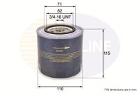 COMLINE EOF052 - Altura [mm]: 114<br>Medida de rosca: 3/4"-16 UNF<br>Diámetro interior [mm]: 72<br>Diámetro exterior [mm]: 93<br>Tipo de envase: caja<br>Tipo de filtro: Filtro enroscable<br>Versión: w/ Anti-Drain valve<br>Versión: with By-Pass valve<br>long. de embalaje [cm]: 9,5<br>Ancho de embalaje [cm]: 9,5<br>h embalaje [cm]: 11,7<br>