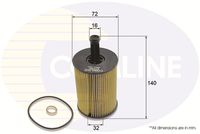 COMLINE EOF087 - Tipo de filtro: Cartucho filtrante<br>Artículo complementario/Información complementaria: con junta<br>Altura [mm]: 141<br>Altura 1 [mm]: 95<br>Diámetro exterior [mm]: 71<br>Diámetro exterior 2 [mm]: 15<br>