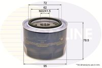 COMLINE EOF228 - Altura [mm]: 76<br>Medida de rosca: M22x1.5<br>Diámetro 1 [mm]: 94<br>Diámetro interior [mm]: 62<br>Diámetro exterior [mm]: 93<br>Tipo de envase: caja<br>Tipo de filtro: Filtro enroscable<br>Diám. int. 1 [mm]: 72<br>Versión: with By-Pass valve<br>presión apertura válvula de desviación [bar]: 1<br>long. de embalaje [cm]: 9,5<br>Ancho de embalaje [cm]: 9,5<br>h embalaje [cm]: 7,8<br>