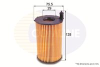 COMLINE EOF263 - Código de motor: M 05.9E<br>Altura [mm]: 200<br>Diámetro exterior [mm]: 76<br>Tipo de filtro: Cartucho filtrante<br>Diám. int. 1 [mm]: 28<br>