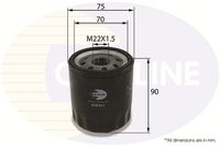 COMLINE EOF317 - Altura [mm]: 87<br>Medida de rosca: M22x1.5<br>Diámetro exterior [mm]: 76<br>Tipo de envase: caja<br>Tipo de filtro: Filtro enroscable<br>presión apertura válvula de desviación [bar]: 1,5<br>Diámetro de junta tórica de [mm]: 60,5<br>Diámetro de junta tórica hasta [mm]: 70<br>