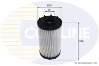 COMLINE EOF324 - Tipo de filtro: Cartucho filtrante<br>Artículo complementario/Información complementaria: con junta<br>Altura [mm]: 117<br>Diámetro exterior [mm]: 64<br>Diám. int. 1 [mm]: 24<br>