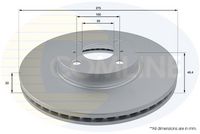 COMLINE ADC01142V - Disco de freno