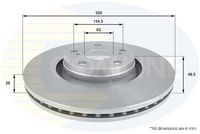 COMLINE ADC01165V - Disco de freno - Comline