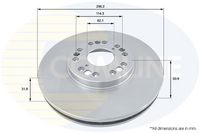 COMLINE ADC0162V - Disco de freno - Comline