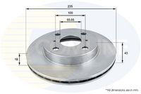 COMLINE ADC0193V - Disco de freno - Comline