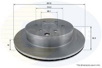 COMLINE ADC0282V - año construcción hasta: 05/2019<br>Lado de montaje: Eje delantero<br>Altura [mm]: 38<br>Tipo de disco de frenos: ventilación interna<br>Espesor de disco de frenos [mm]: 28<br>Espesor mínimo [mm]: 26<br>Diámetro exterior [mm]: 296<br>Número de orificios: 6<br>Diámetro de centrado [mm]: 68<br>corona de agujeros - Ø [mm]: 114,3<br>Superficie: revestido<br>