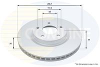 COMLINE ADC0293V - Disco de freno