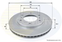 COMLINE ADC0378V - Disco de freno