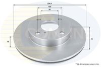 COMLINE ADC0407V - Disco de freno - Comline