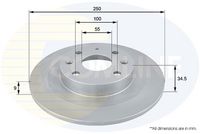 COMLINE ADC0410 - Disco de freno - Comline