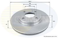 COMLINE ADC1243V - Disco de freno - Comline